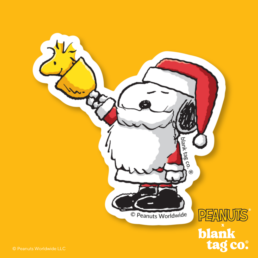 Peanuts® Waterproof Sticker - Santa Snoopy