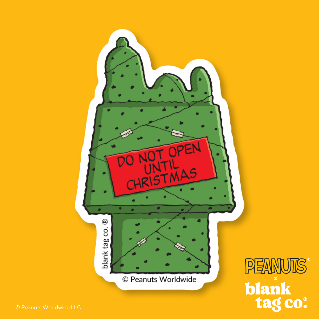 Peanuts® Waterproof Sticker - Gift Wrapped Snoopy