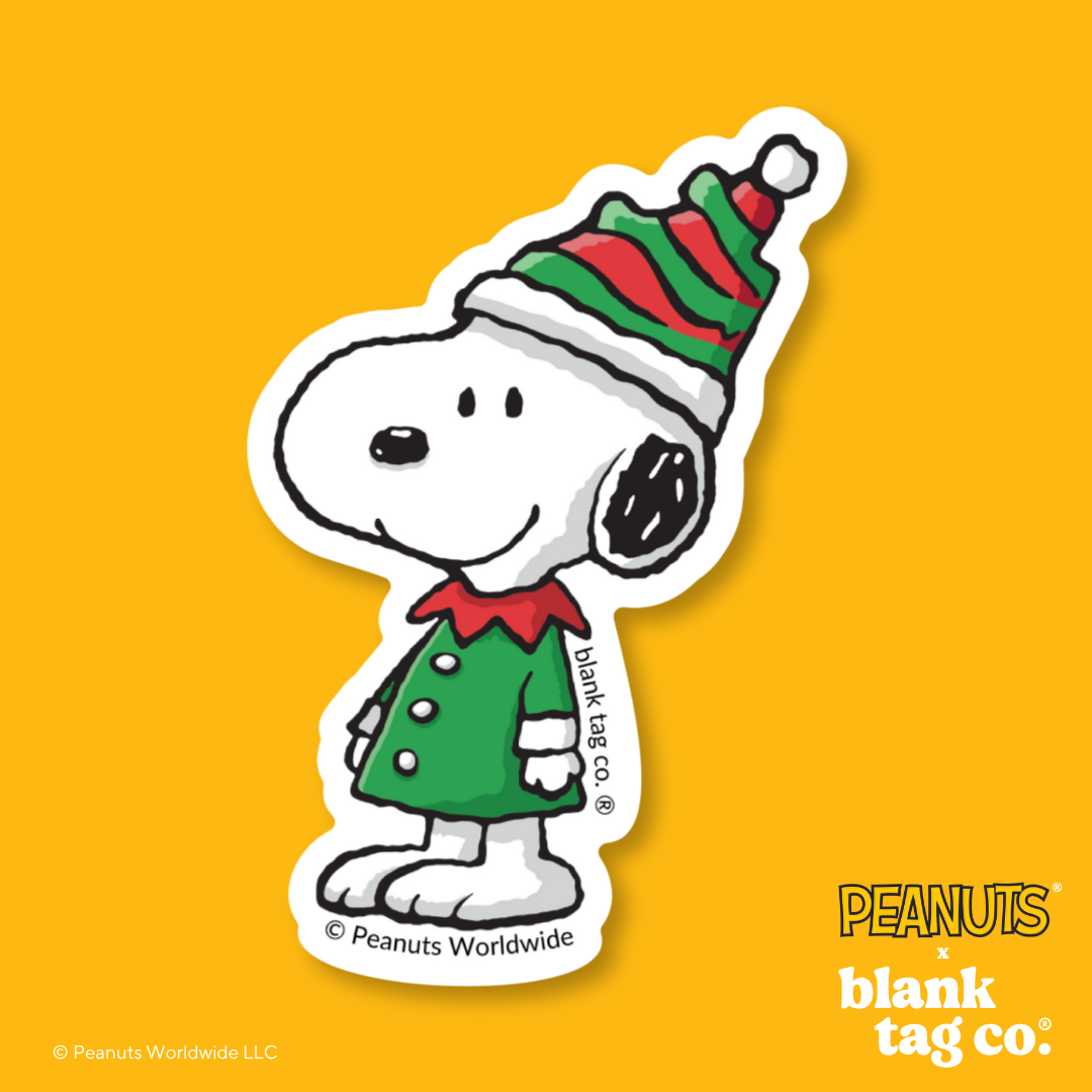 Peanuts® Waterproof Sticker - Elf Snoopy