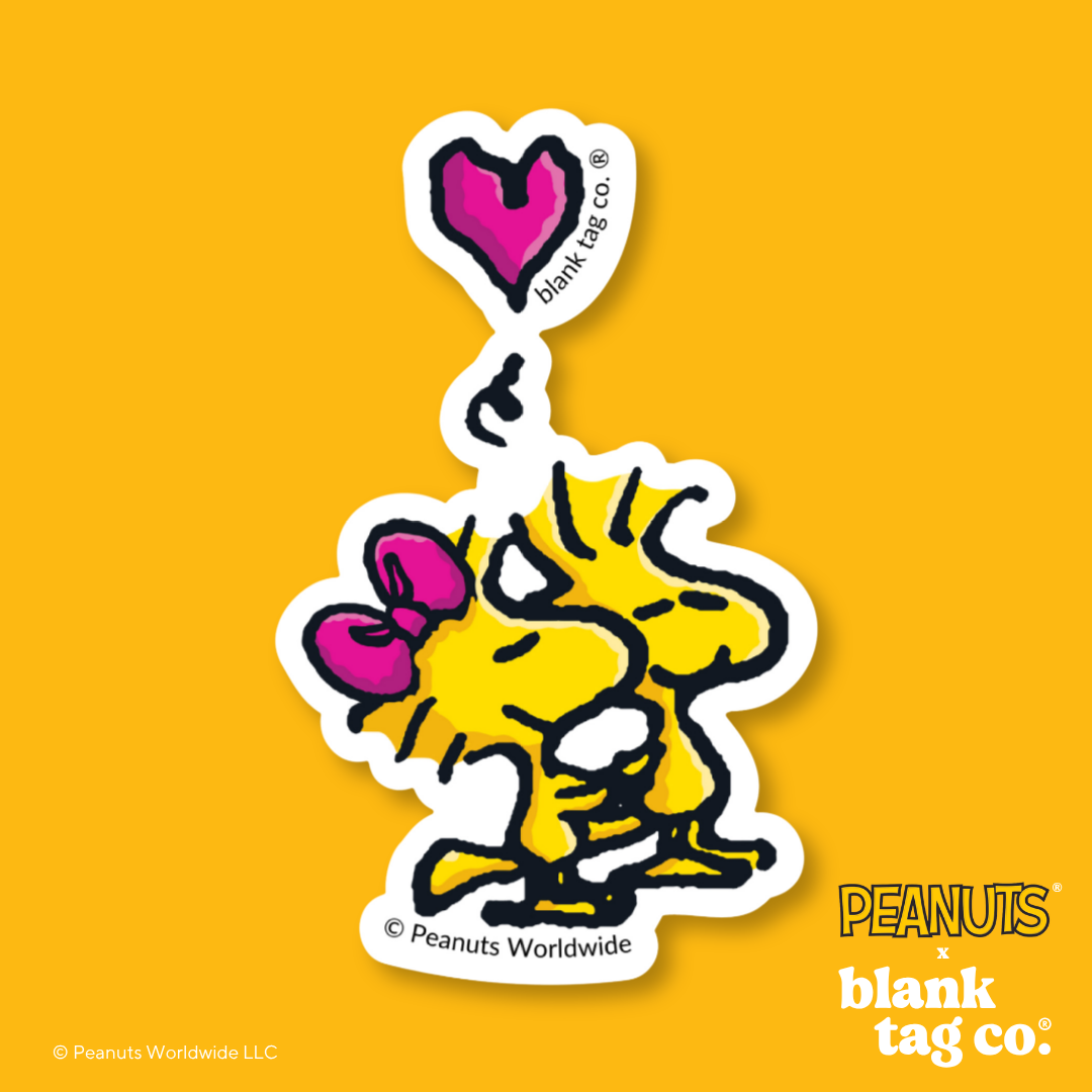 Peanuts® Waterproof Sticker - Woodstock In Love