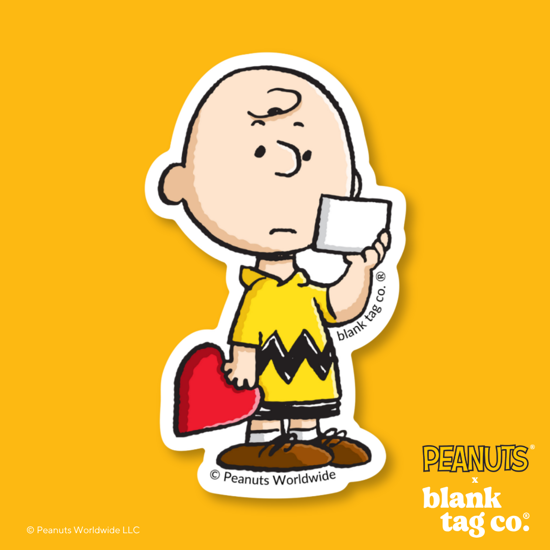 Peanuts® Waterproof Sticker - Lovestruck Charlie Brown