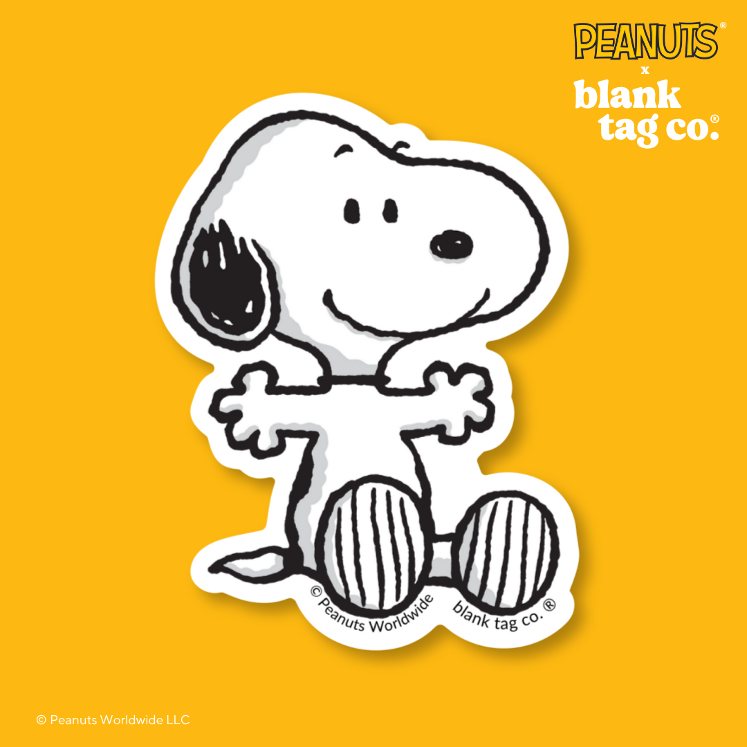 Peanuts® Waterproof Sticker - Happy Snoopy