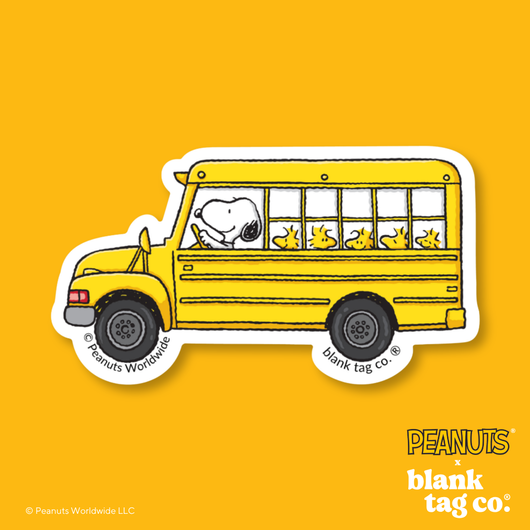 Peanuts® Waterproof Sticker - Snoopy Driving A Bus
