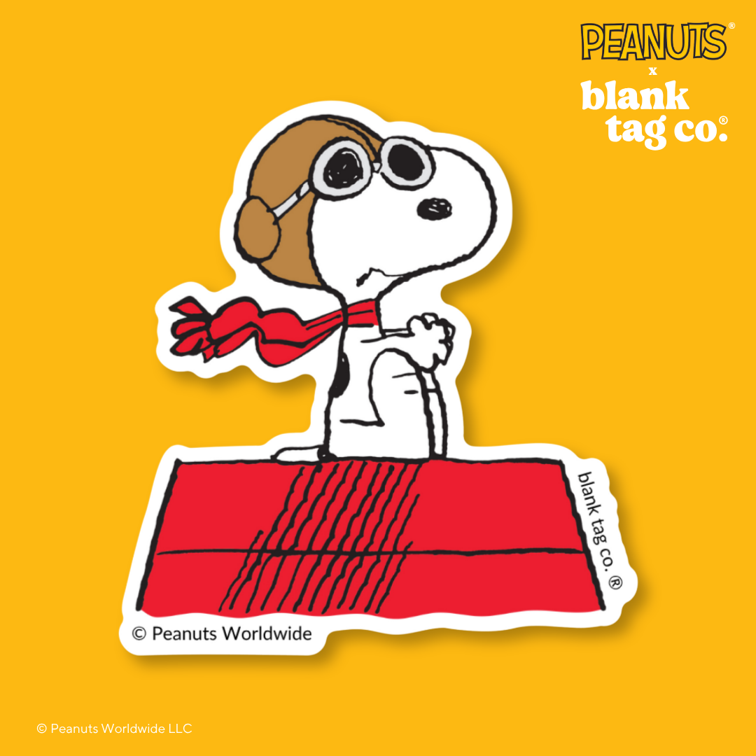 Peanuts® Waterproof Sticker - Flying Ace On A Roof