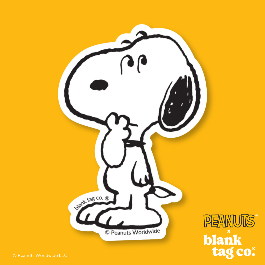 Peanuts® Waterproof Sticker - Thinking Snoopy