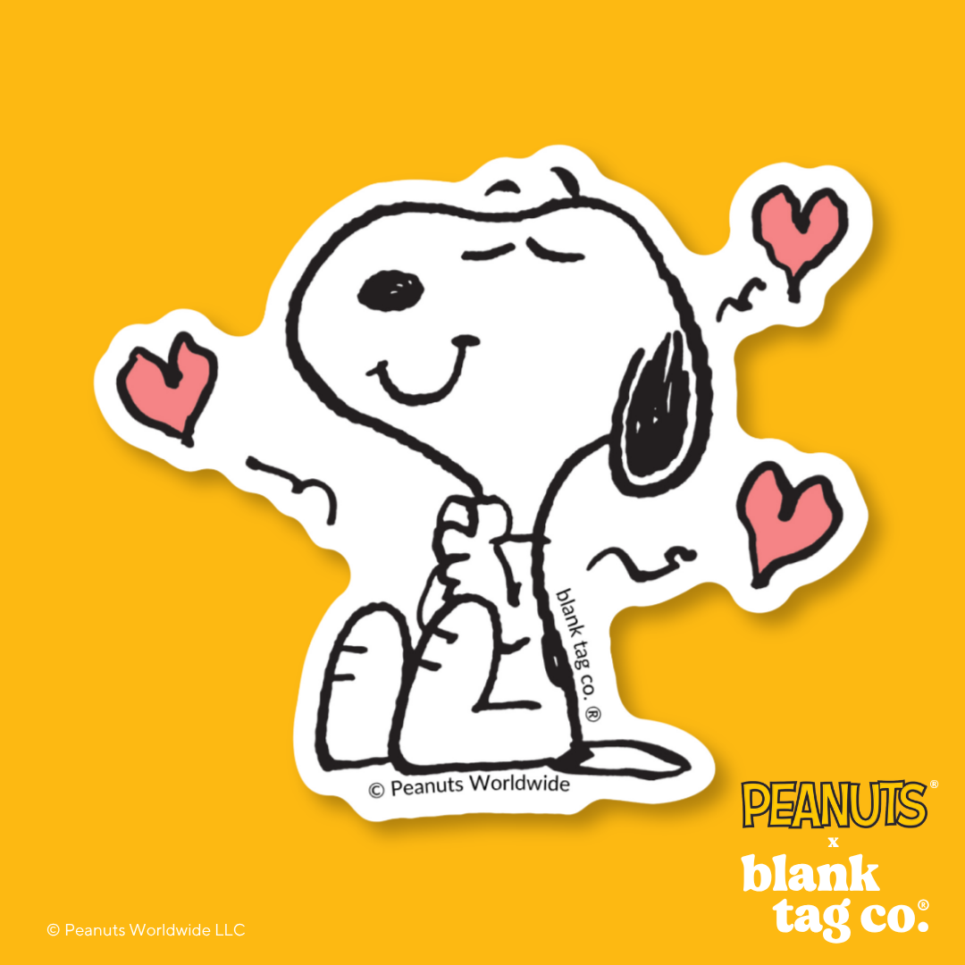 Peanuts® Waterproof Sticker - Lovestruck Snoopy