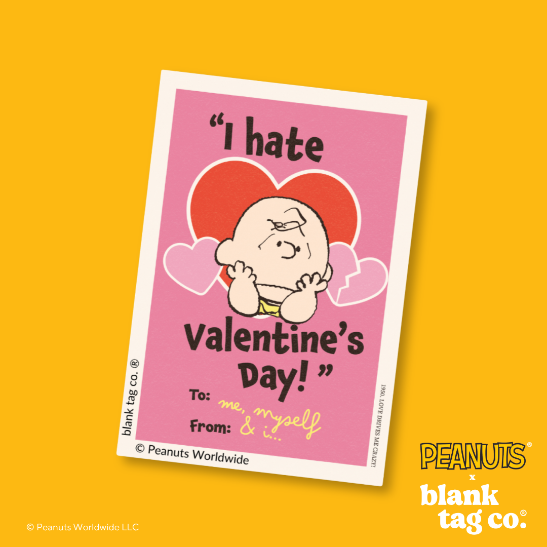 Peanuts® Waterproof Sticker - I Hate Valentine's Day