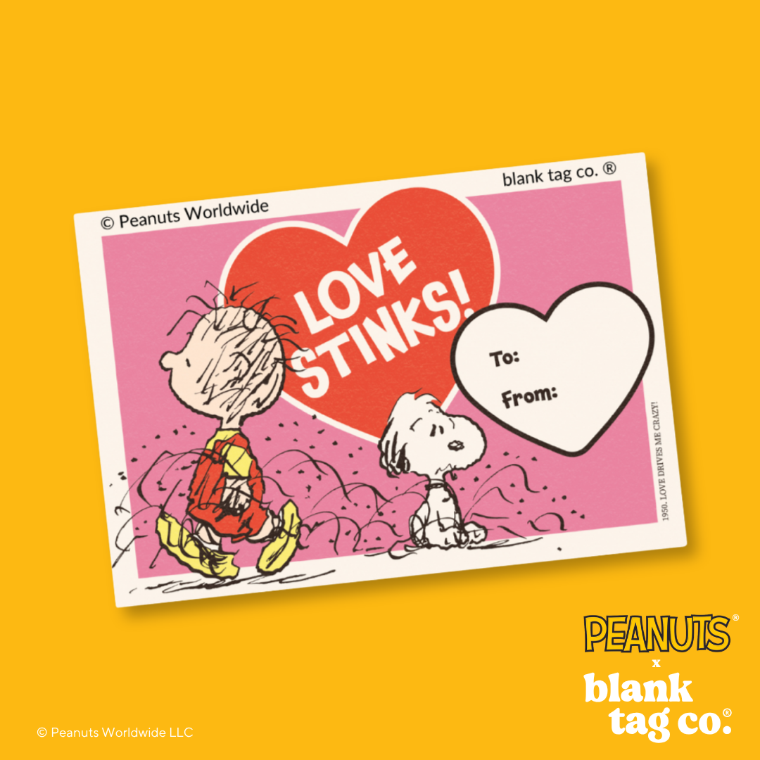 Peanuts® Waterproof Sticker - Love Stinks