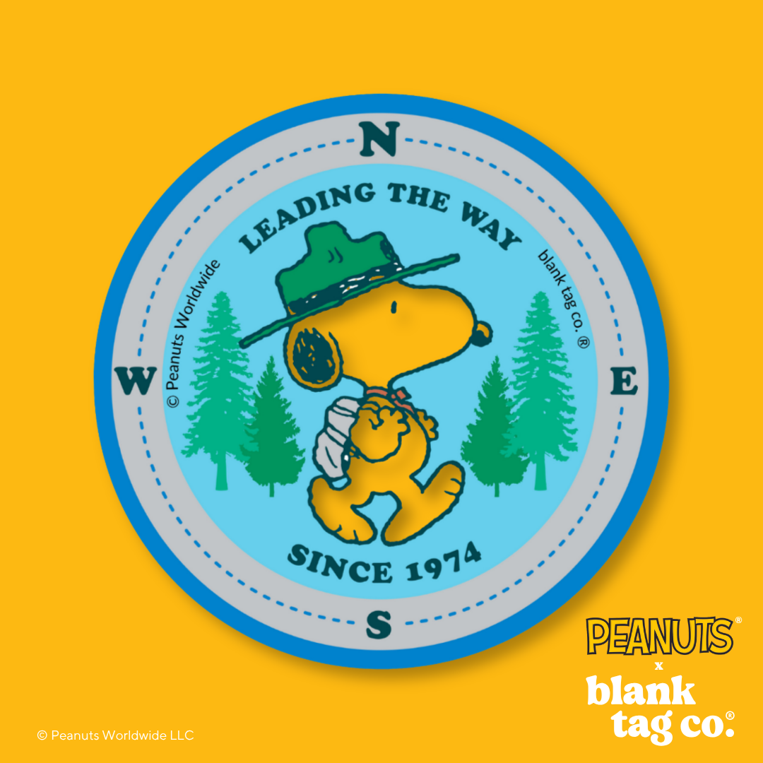 Peanuts® Waterproof Sticker - Leading The Way Beagles Scouts Badge