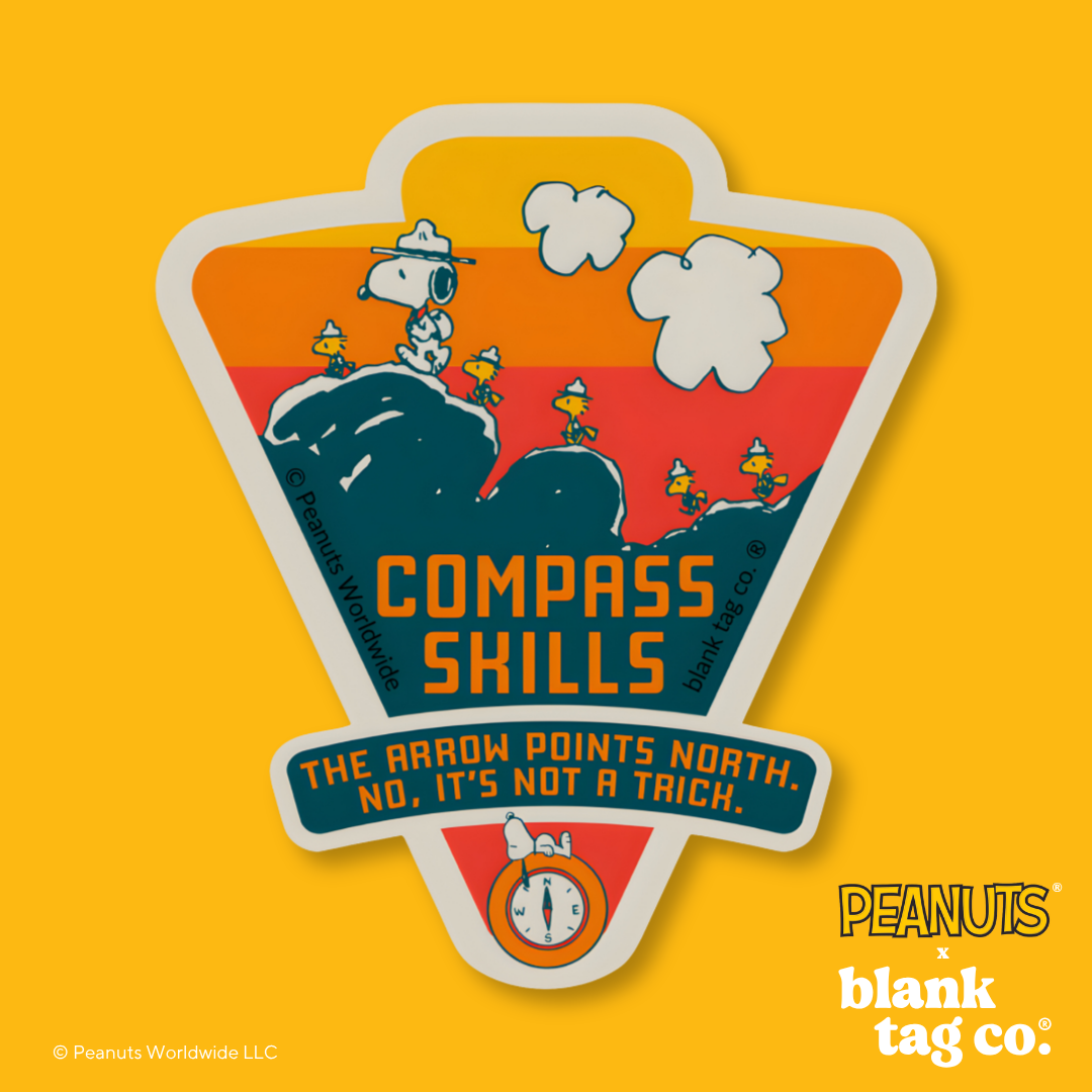 Peanuts® Waterproof Sticker - Compass Skills Badge