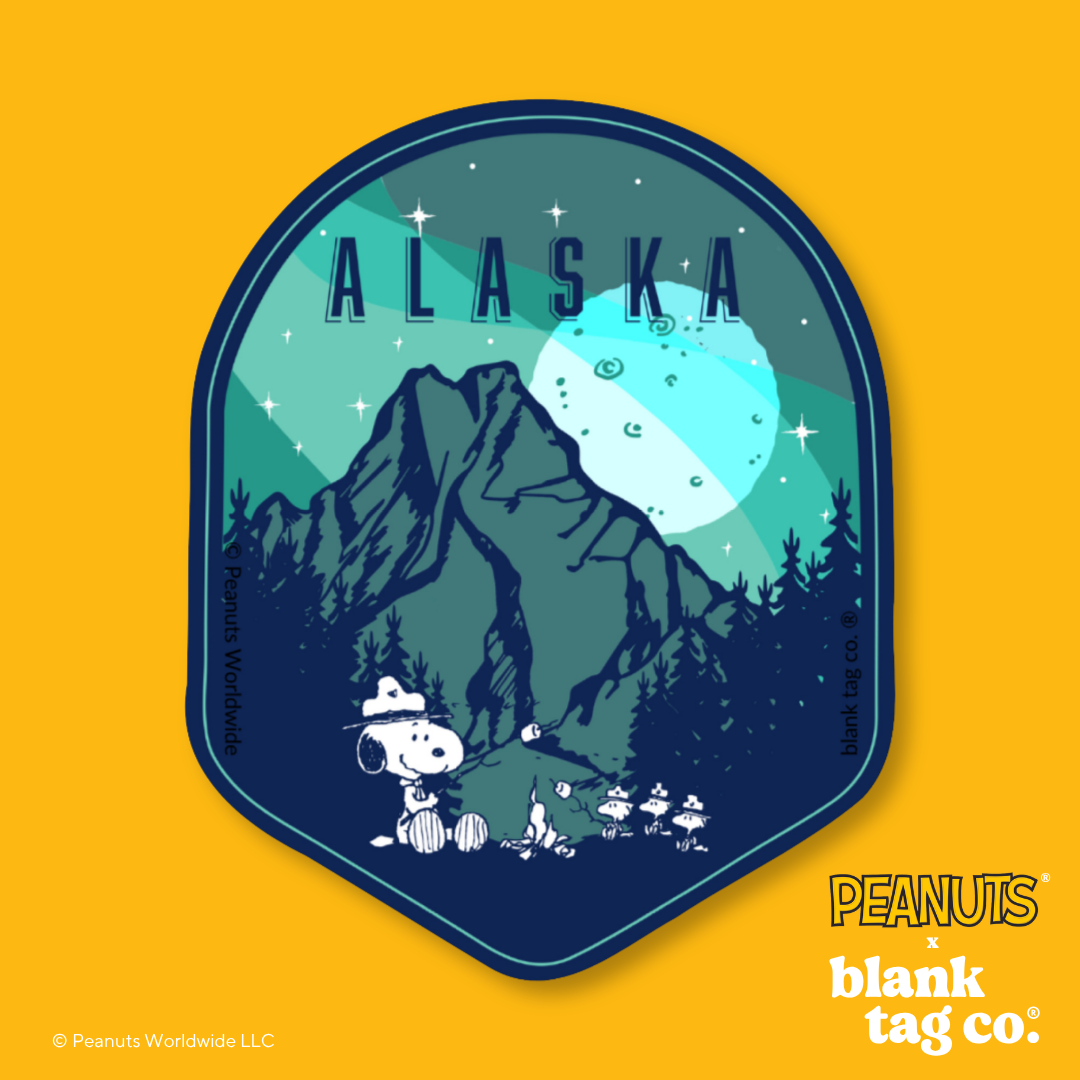 Peanuts® Waterproof Sticker - Beagle Scout Alaska