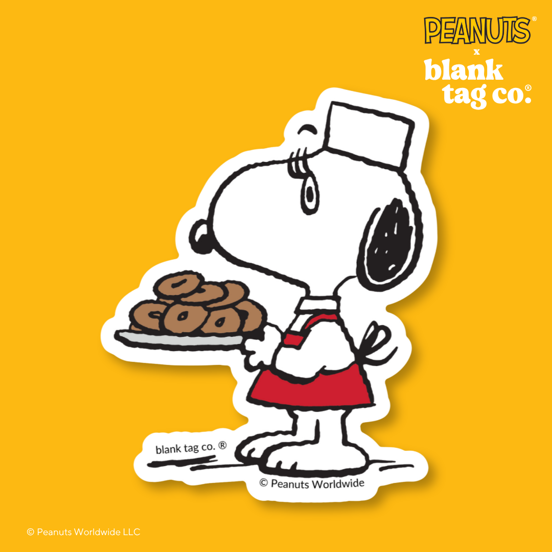 Peanuts® Waterproof Sticker - Snoopy Serving Donuts