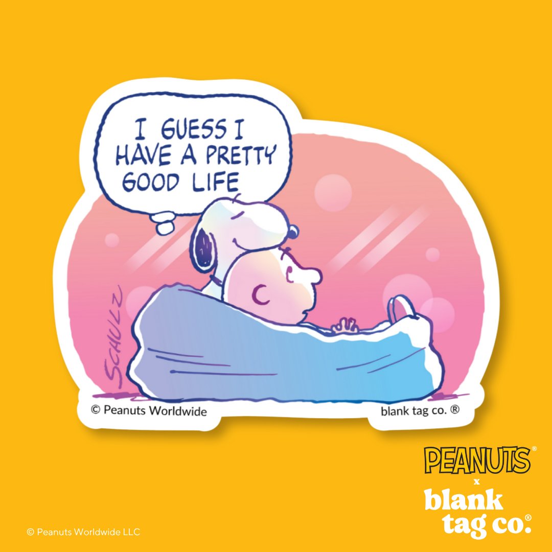 Peanuts® Waterproof Sticker - I Have A Pretty Good Life
