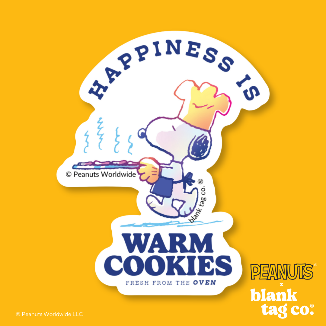 Peanuts® Waterproof Sticker - Happiness Is Warm Cookies