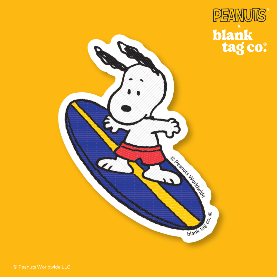 Peanuts® Waterproof Sticker - Surfing Snoopy