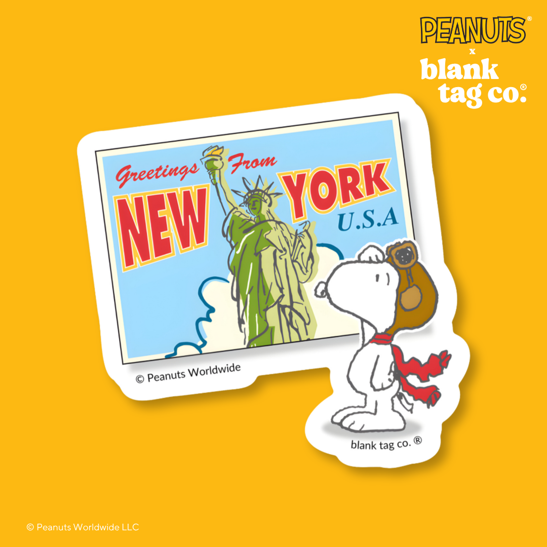 Peanuts® Waterproof Sticker - Greetings From New York