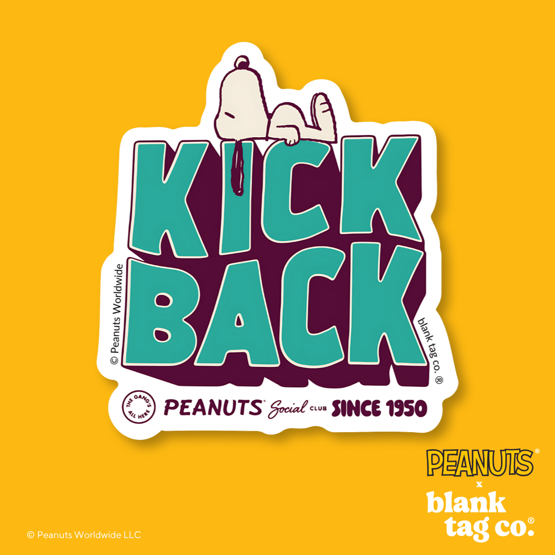 Peanuts® Waterproof Sticker - Kick Back