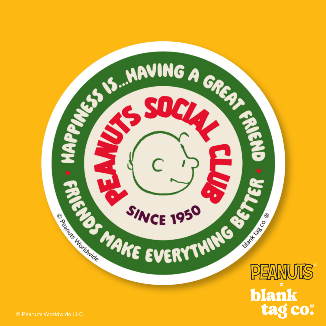 Peanuts® Waterproof Sticker - Happiness Is Having A Great Friend