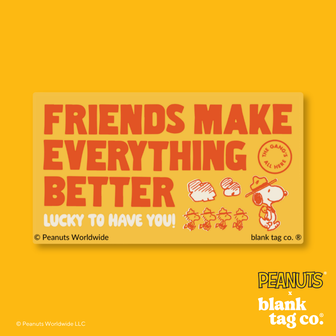 Peanuts® Waterproof Sticker - Friends Make Everything Better
