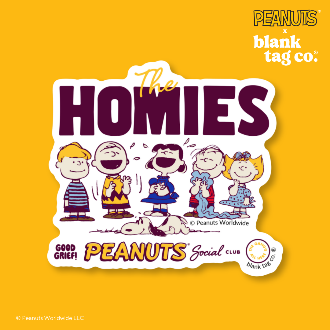 Peanuts® Waterproof Sticker - Homies