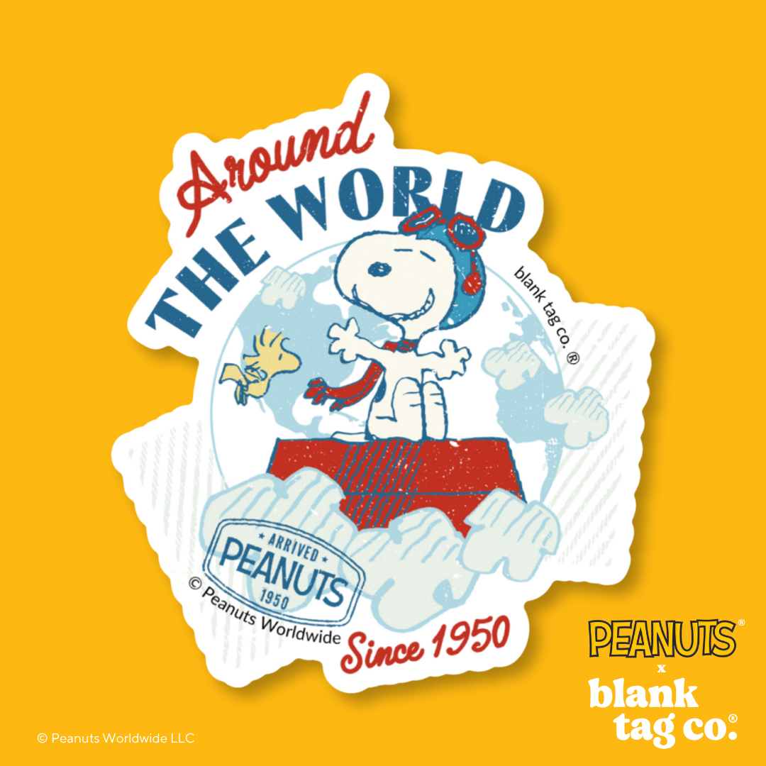Peanuts® Waterproof Sticker - Around The World