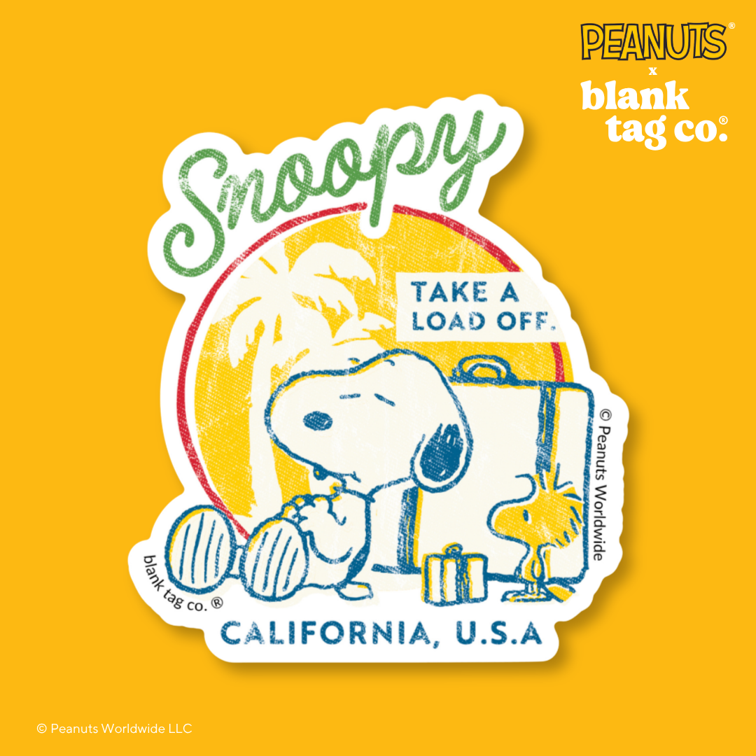 Peanuts® Waterproof Sticker - Take A Load Off