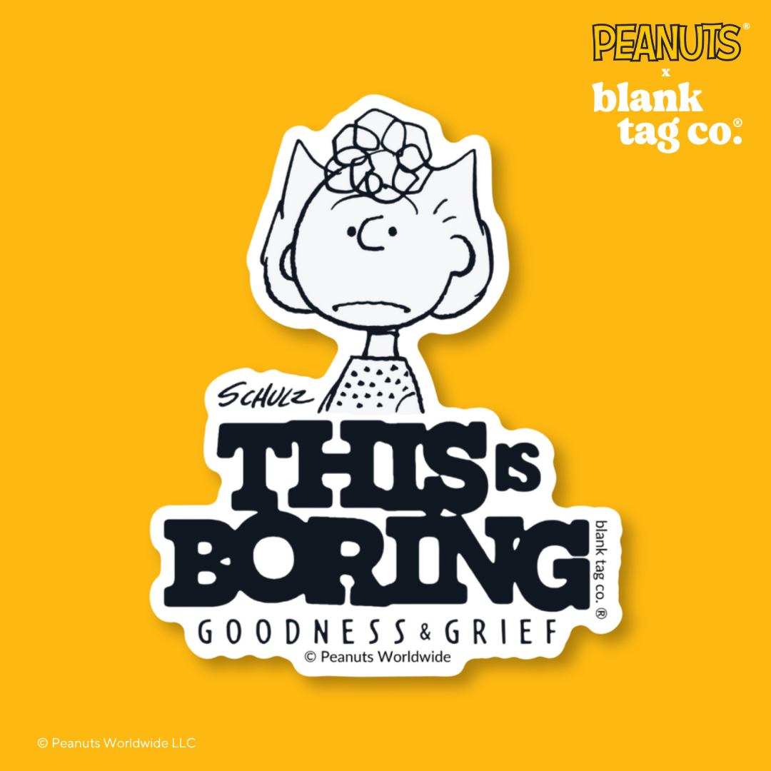 Peanuts® Waterproof Sticker - This Is Boring