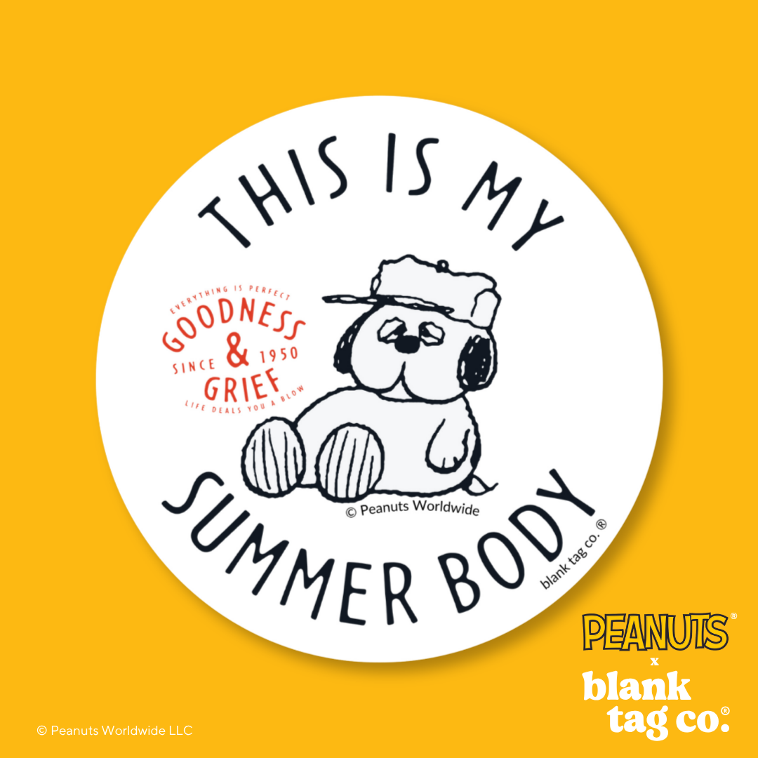 Peanuts® Waterproof Sticker - This Is My Summer Body