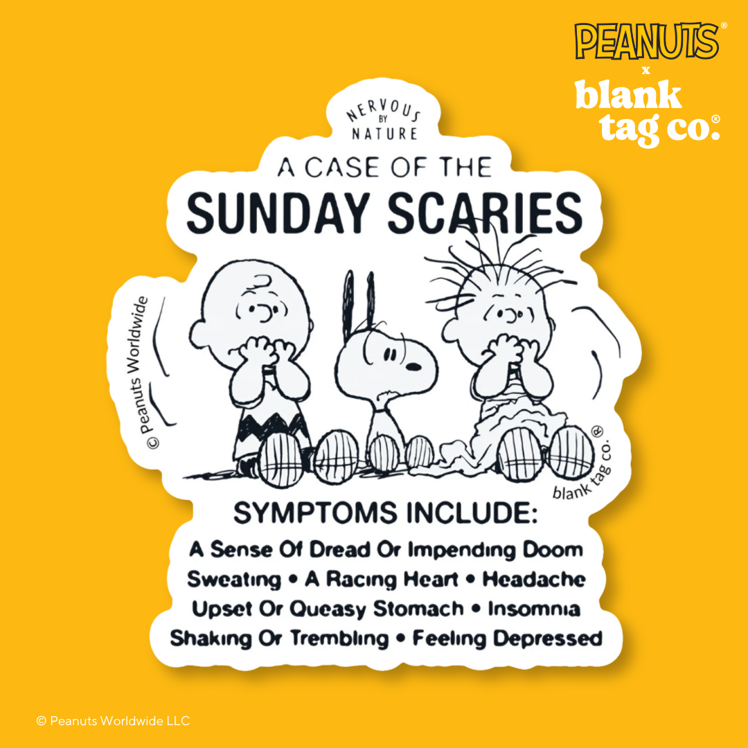 Peanuts® Waterproof Sticker - Sunday Scaries