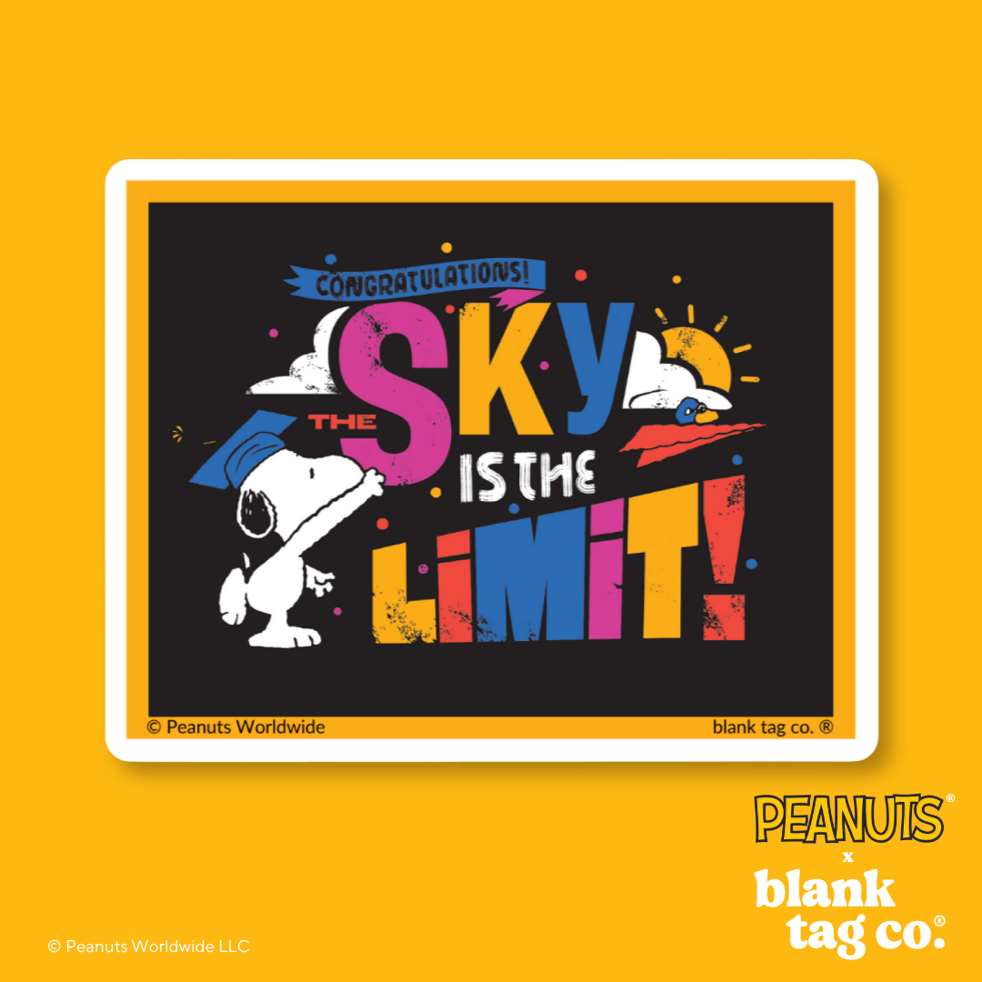 Peanuts® Waterproof Sticker - Sky Is The Limit Graduation