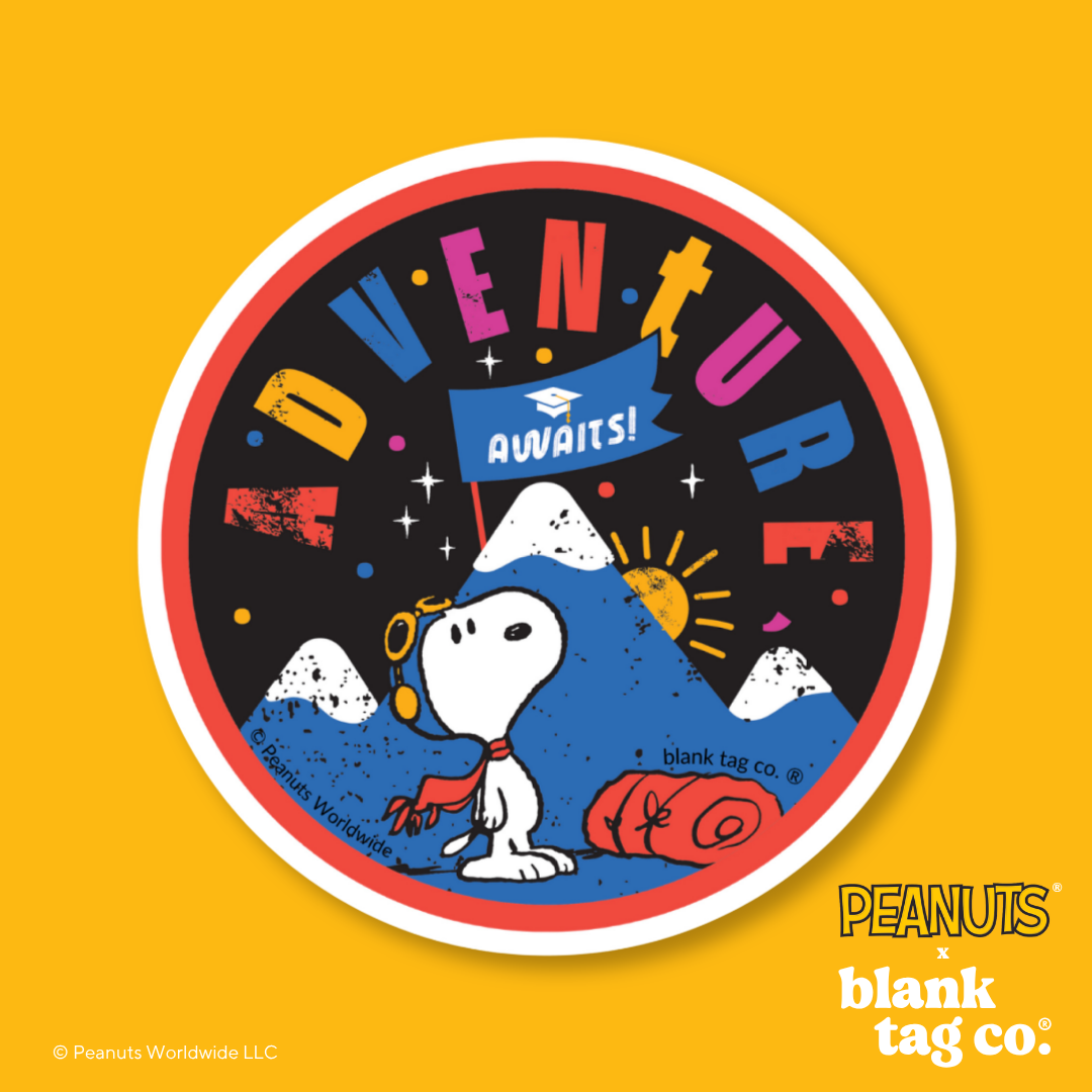 Peanuts® Waterproof Sticker - Adventure Awaits