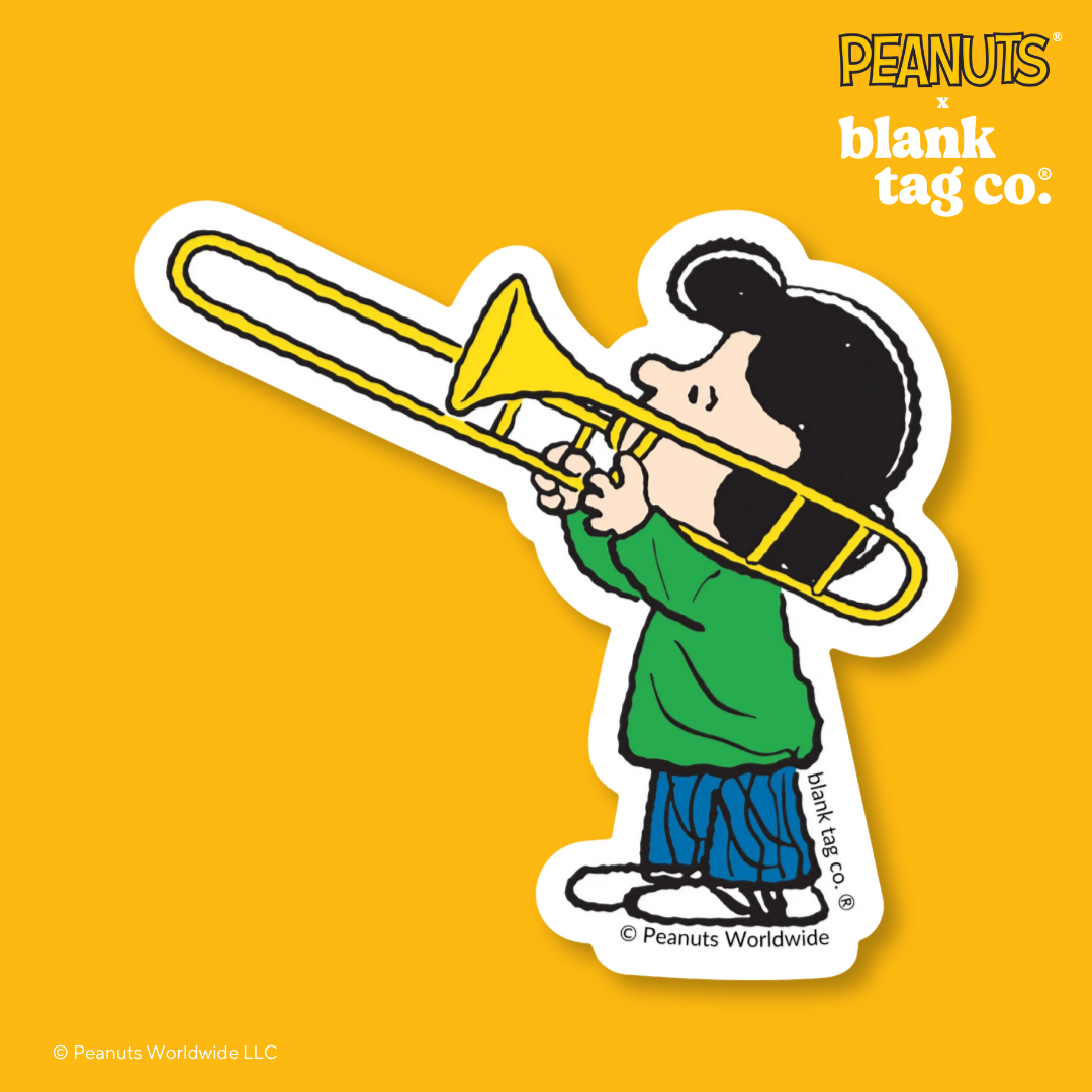 Peanuts® Waterproof Sticker - Lucy Playing The Trombone