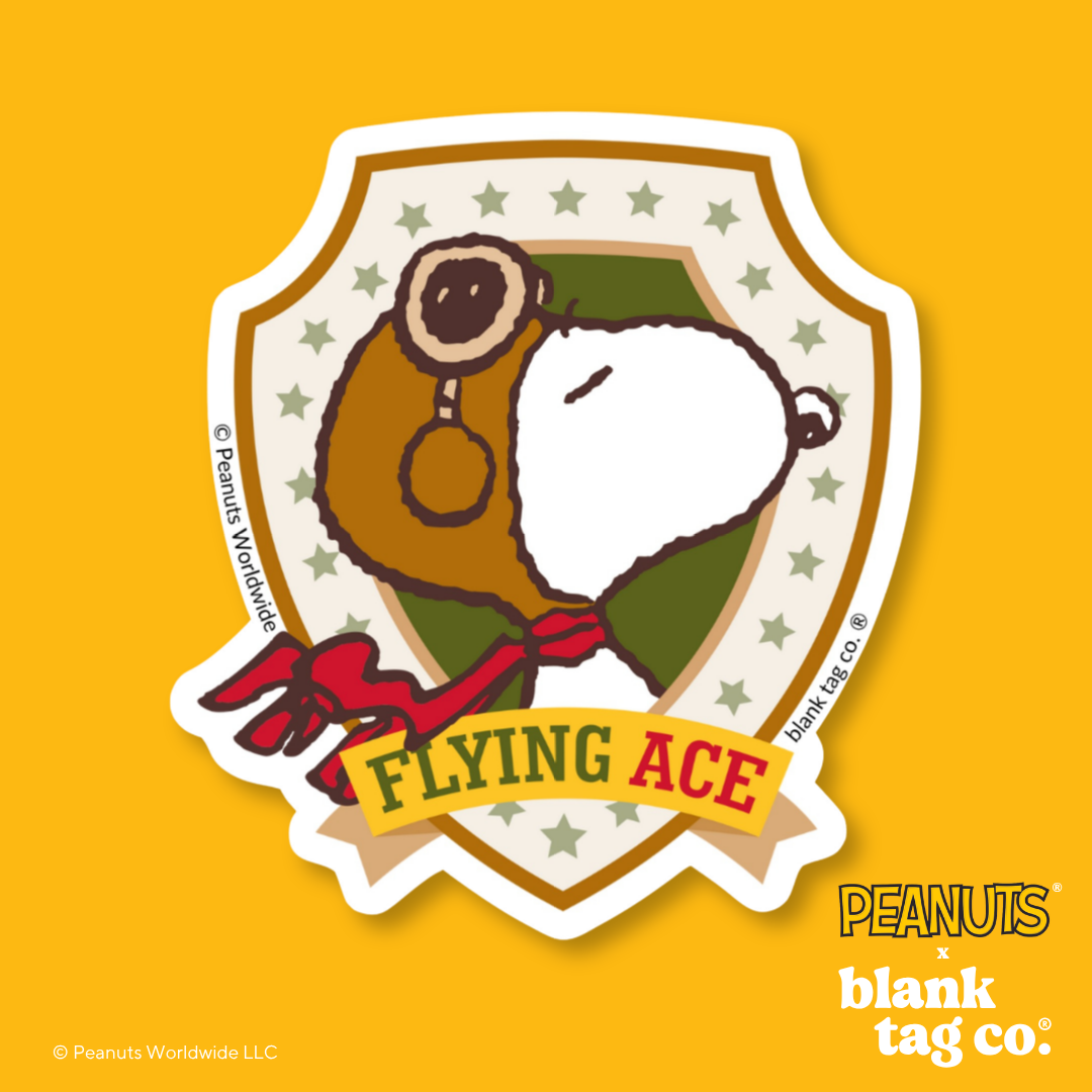 Peanuts® Waterproof Sticker - Flying Ace Badge