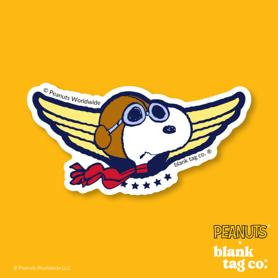 Peanuts® Waterproof Sticker - Flying Ace Wide Badge