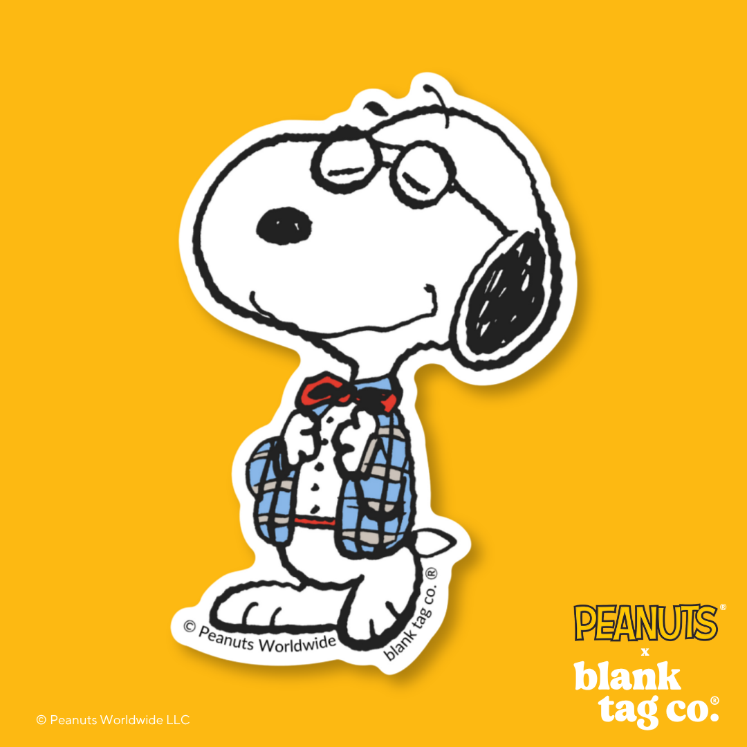 Peanuts® Waterproof Sticker - Joe Preppy
