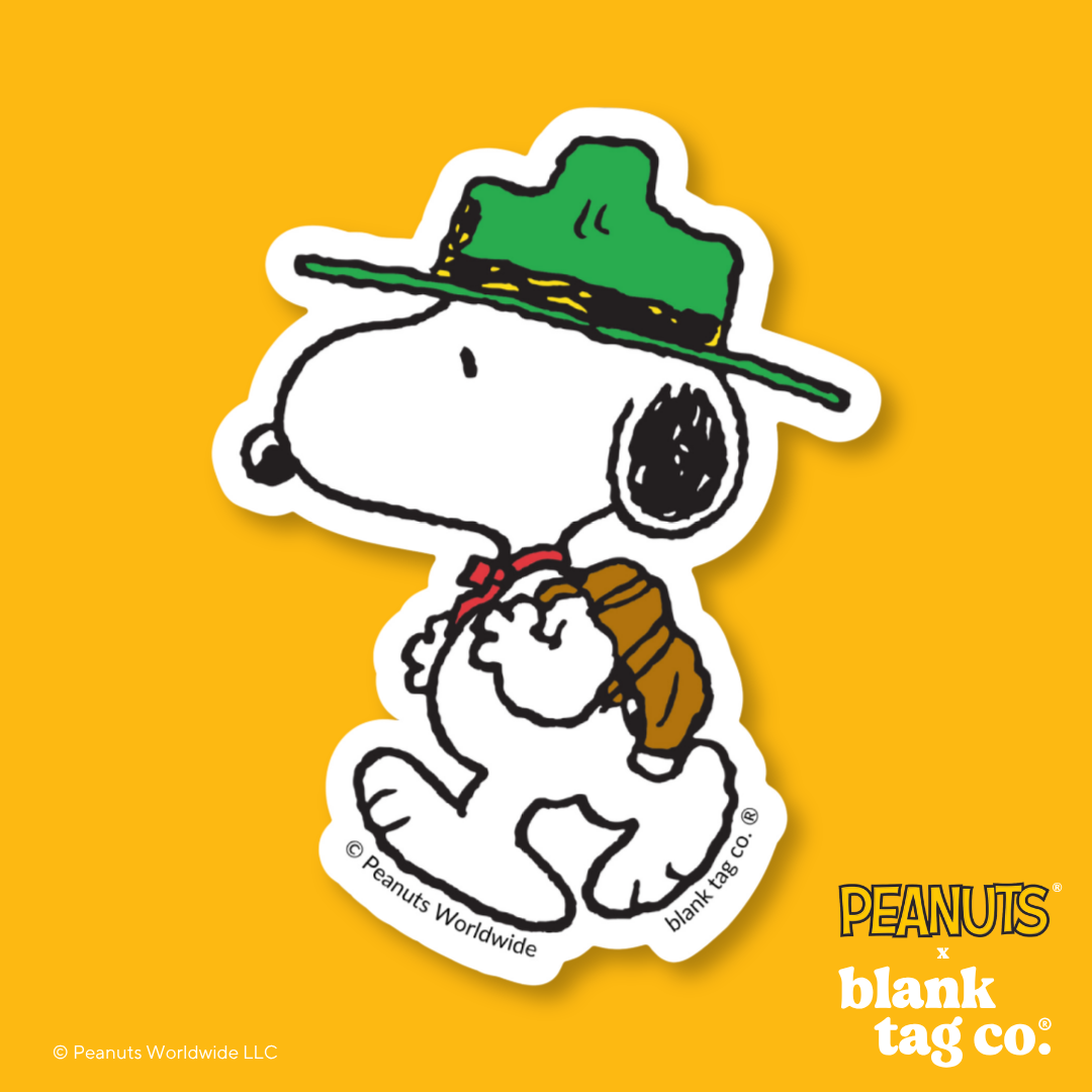 Peanuts® Waterproof Sticker - Walking Beagle Scout Snoopy