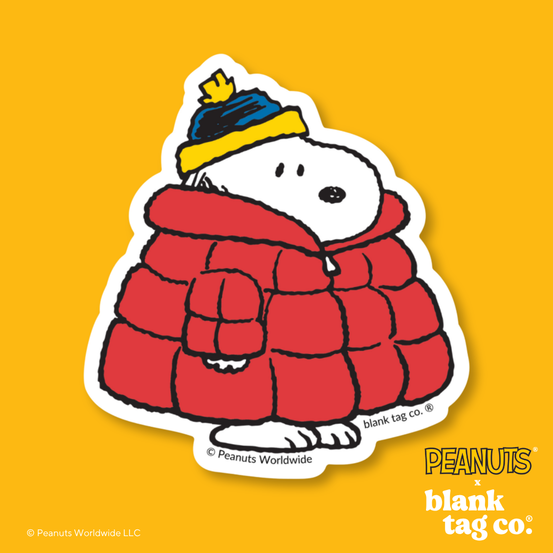 Peanuts® Waterproof Sticker - Snoopy With A Really Puffy Jacket