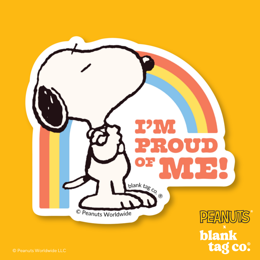 Peanuts® Waterproof Sticker - I'm Proud Of Me