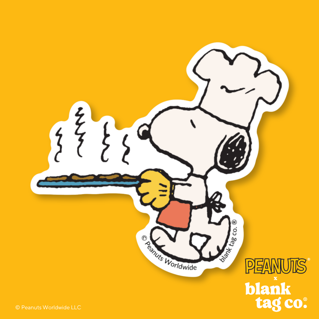 Peanuts® Waterproof Sticker - Baking Snoopy