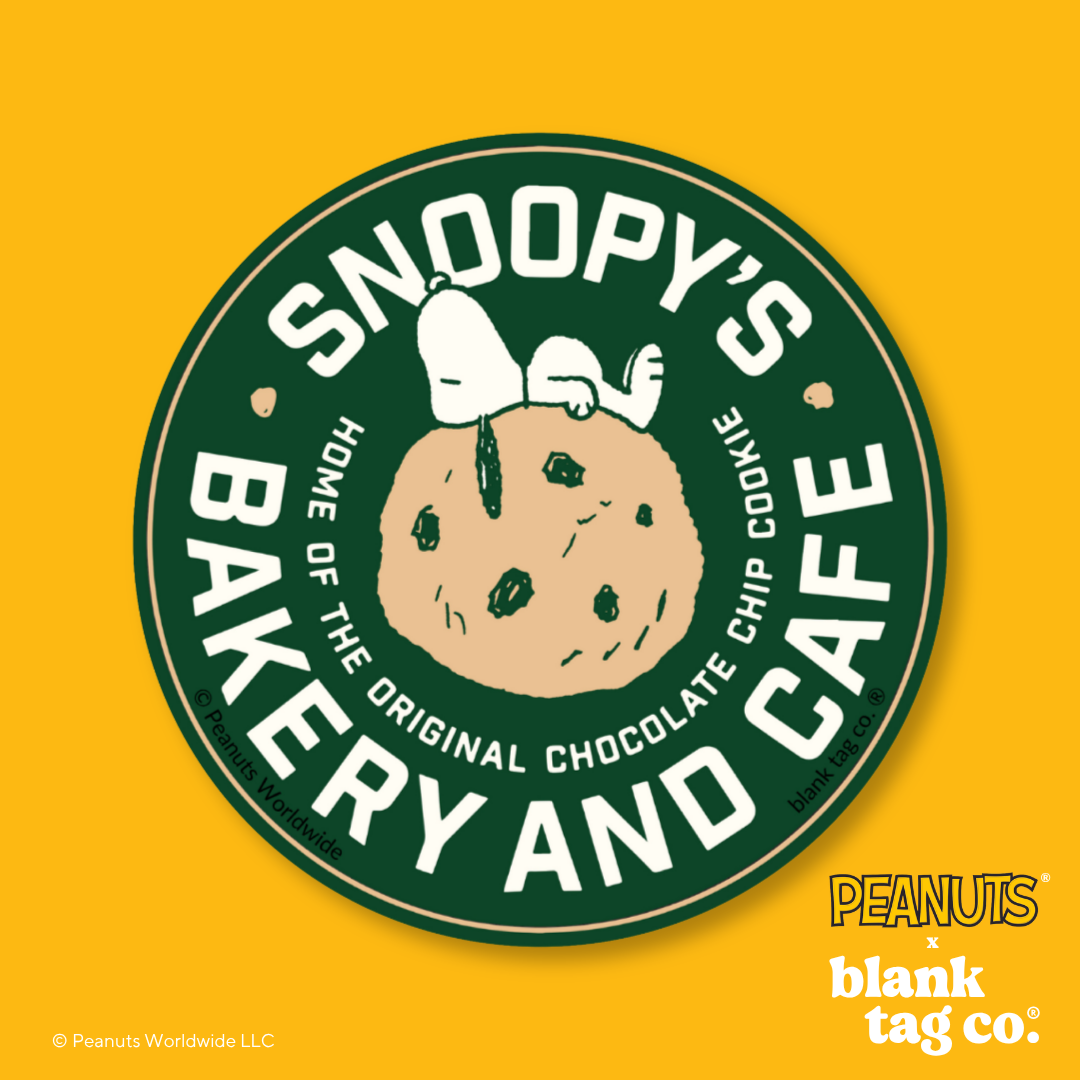 Peanuts® Waterproof Sticker - Snoopy's Bakery and Cafe