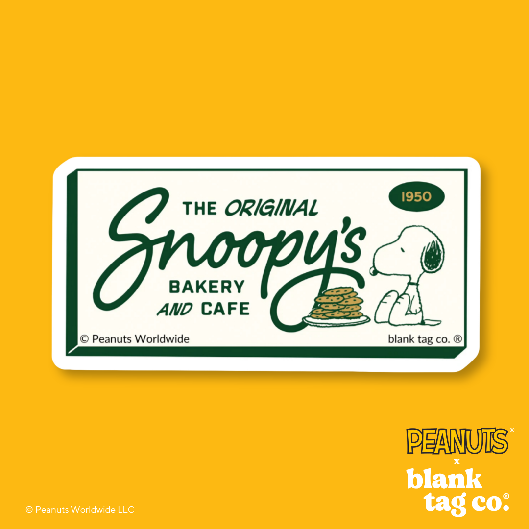 Peanuts® Waterproof Sticker - Snoopy's Cafe Billboard