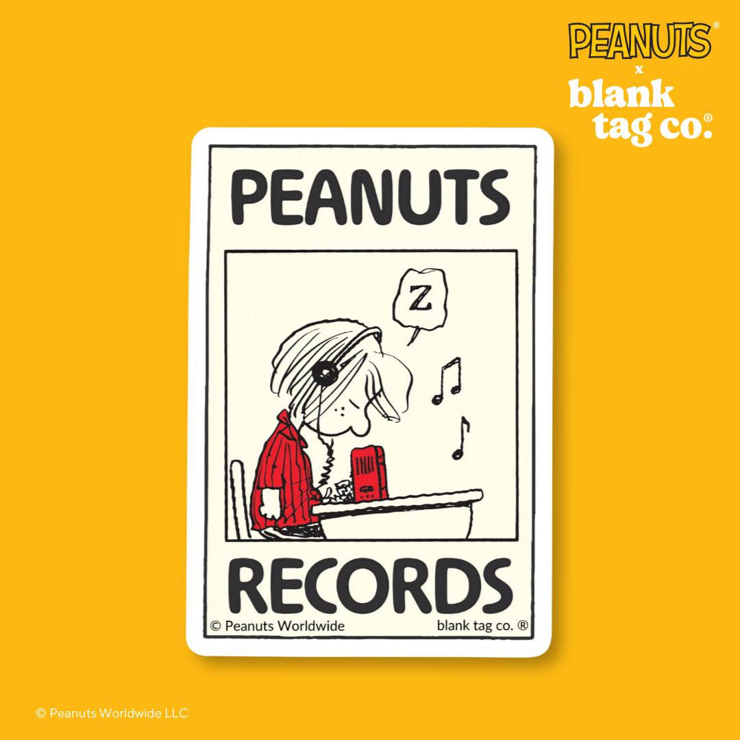 Peanuts® Waterproof Sticker - Peanuts Records (Peppermint Patty)