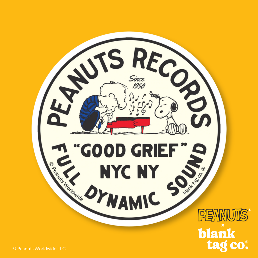 Peanuts® Waterproof Sticker - Peanuts Records (Schroeder)