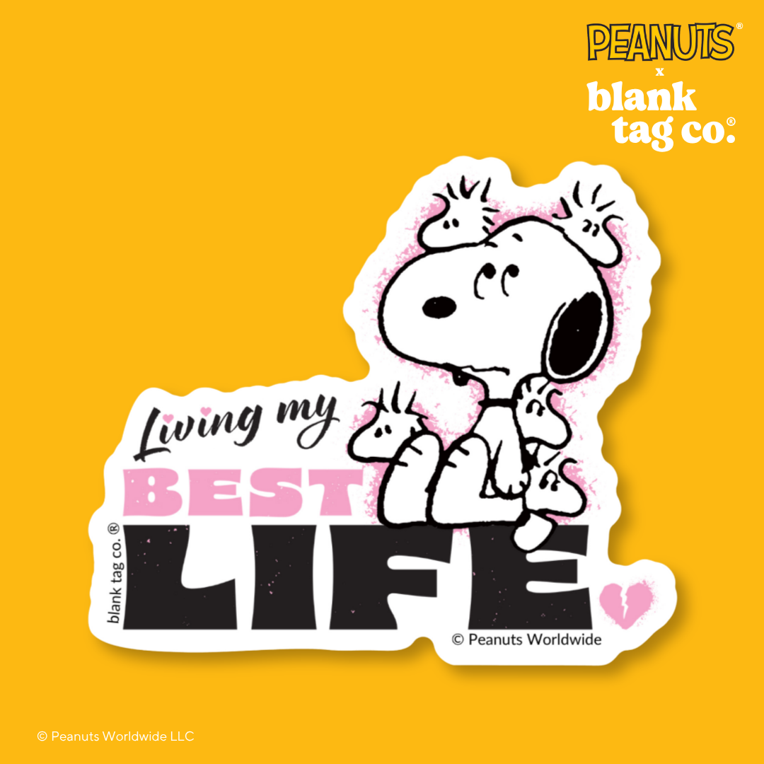 Peanuts® Waterproof Sticker - Living My Best Life
