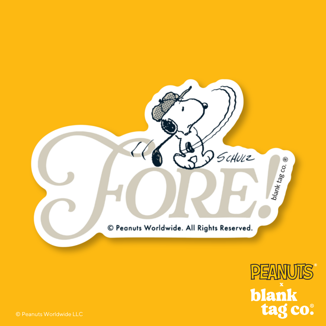 Peanuts® Waterproof Sticker - Fore!