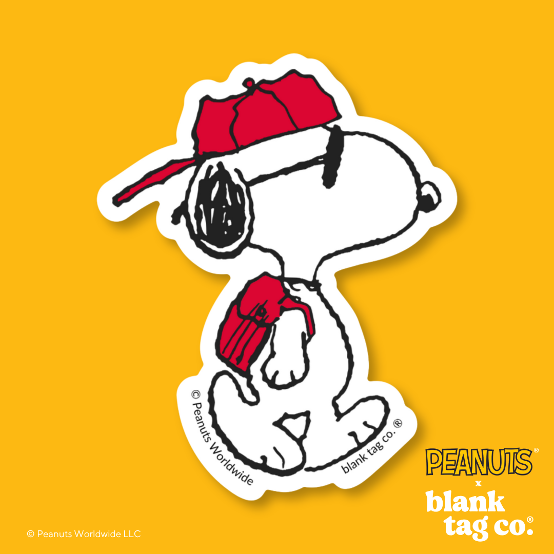 Peanuts® Waterproof Sticker - Snoopy Going To School