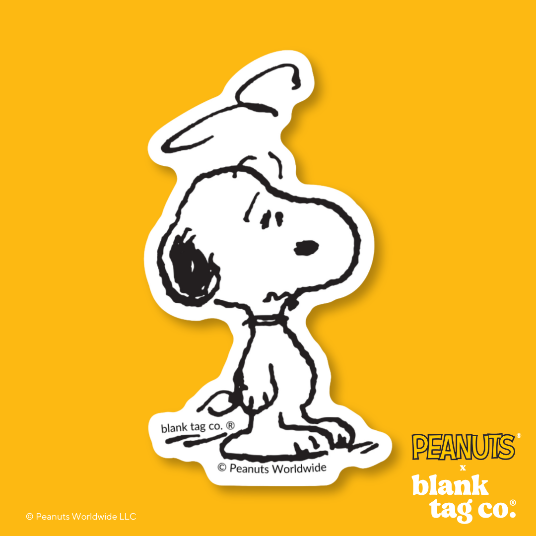 Peanuts® Waterproof Sticker - Confused Snoopy
