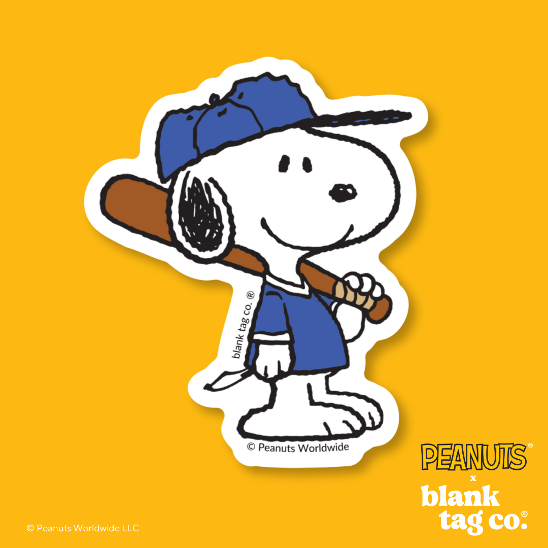 Peanuts® Waterproof Sticker - Snoopy Ready To Play Baseball