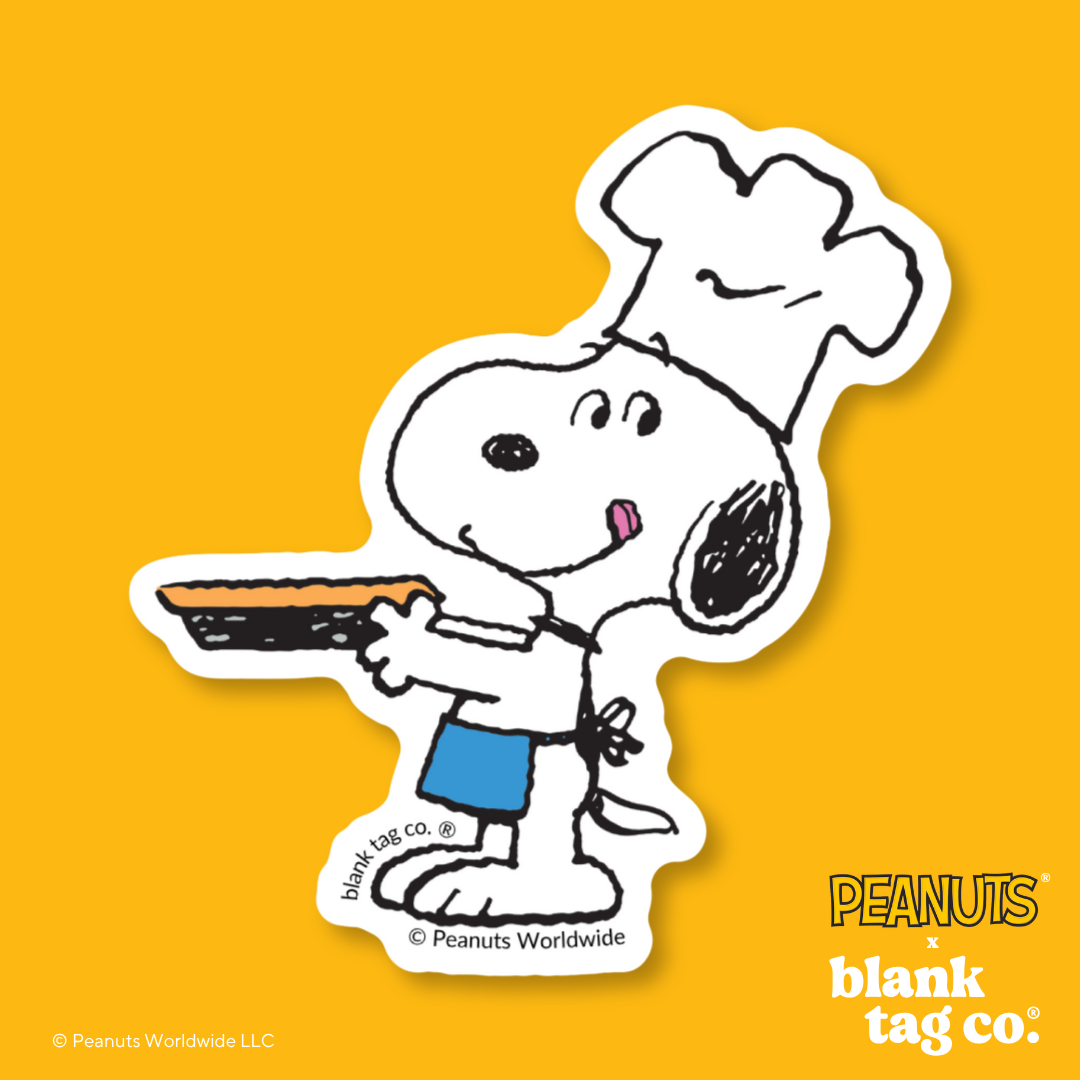 Peanuts® Waterproof Sticker - Snoopy With A Pie