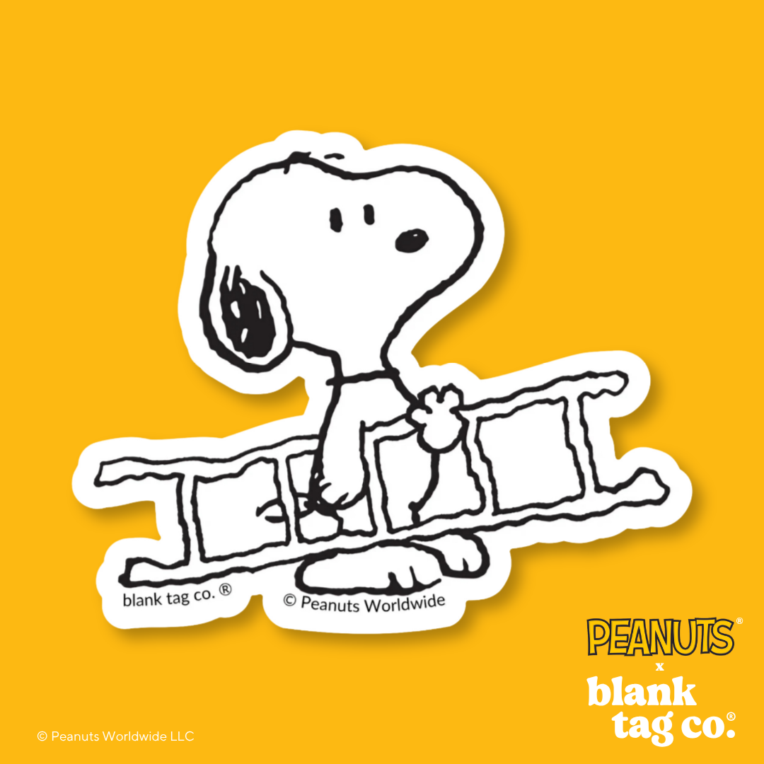 Peanuts® Waterproof Sticker - Snoopy With A Ladder